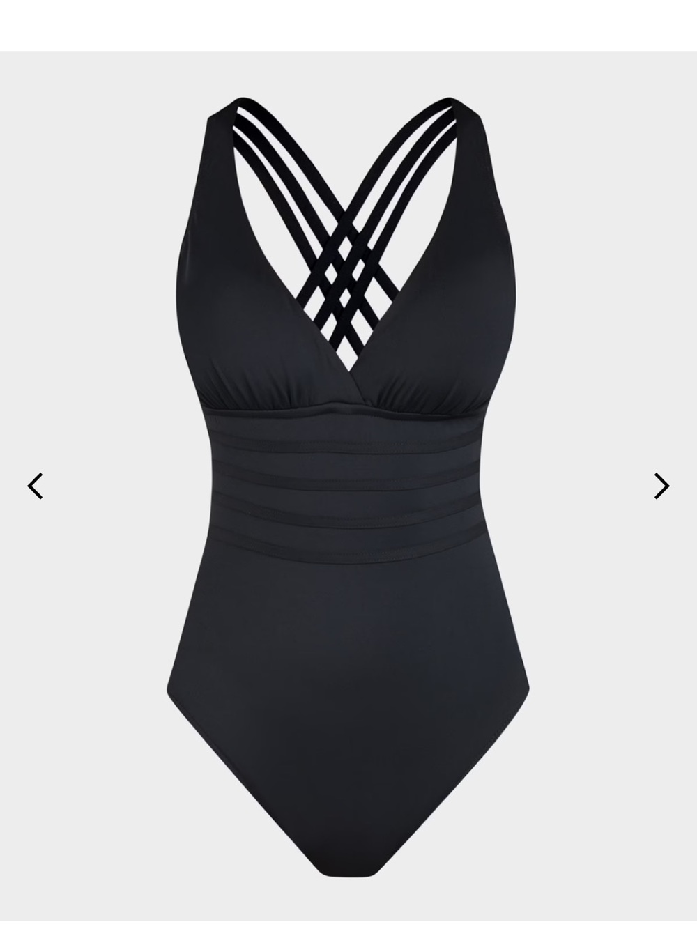 La Blanca Black One-Piece Swimsuit with Strappy Crisscross Back